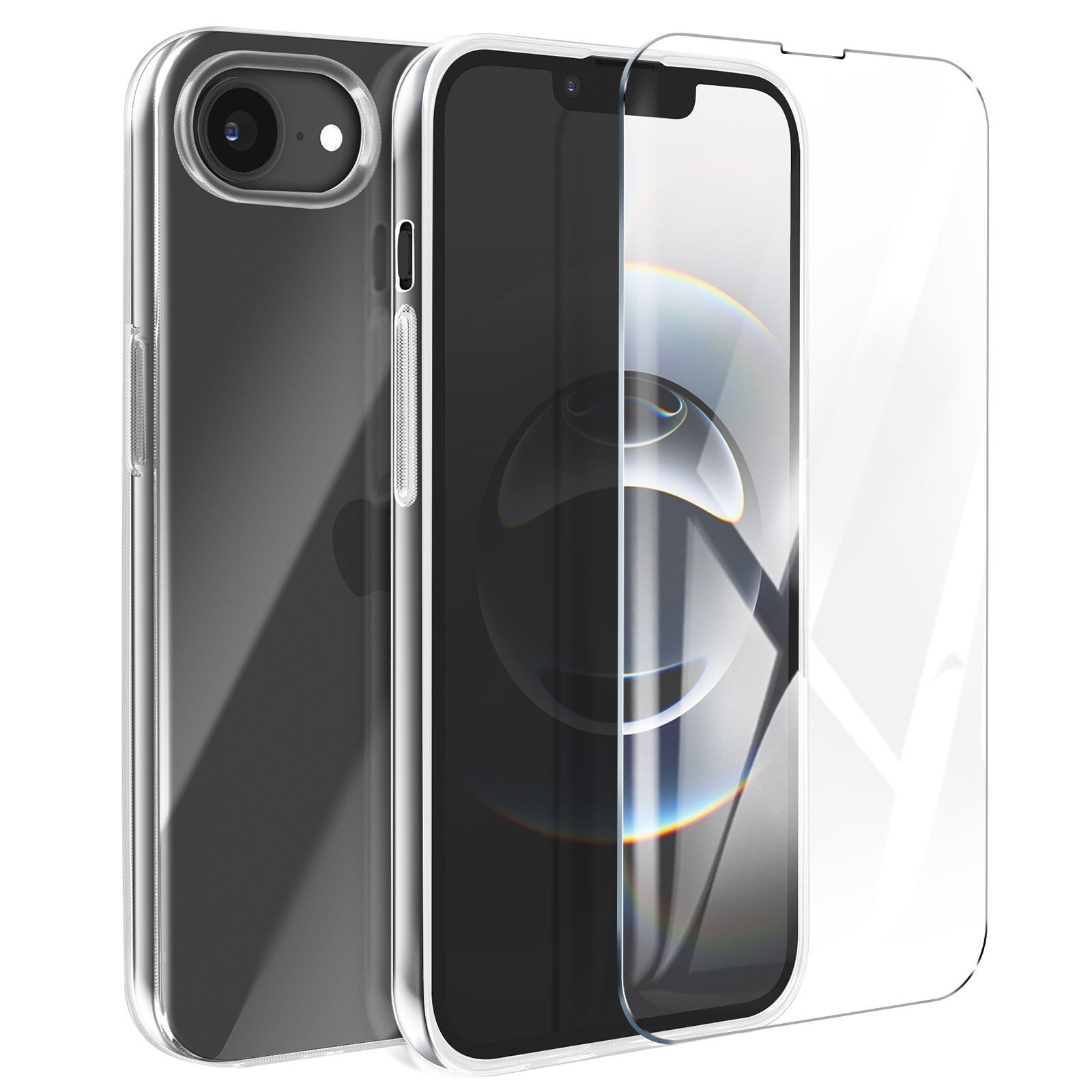 Avizar Silicone Case for iPhone 16e and Scratch Resistant Tempered Glass