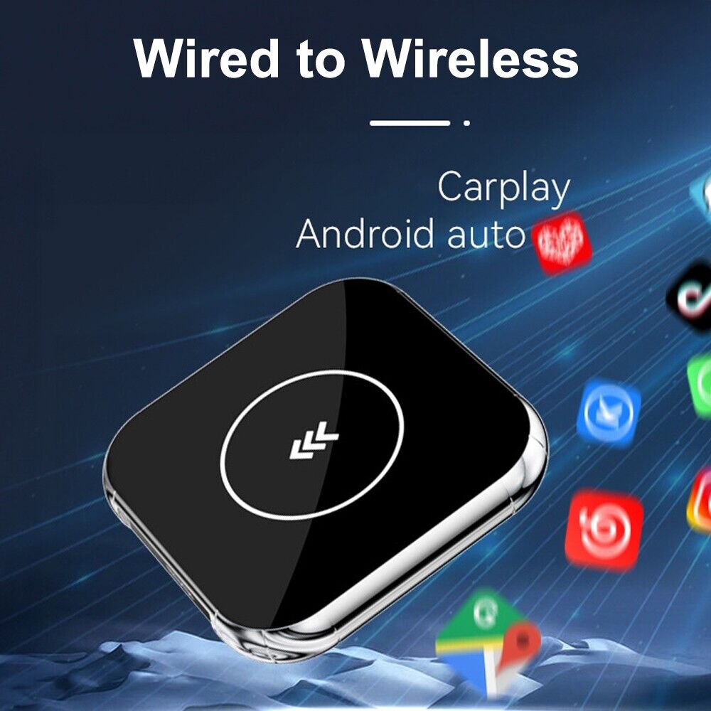 Wireless Apple Carplay & Android Auto Ai Box Dongle for iPhone Wired to Wireless