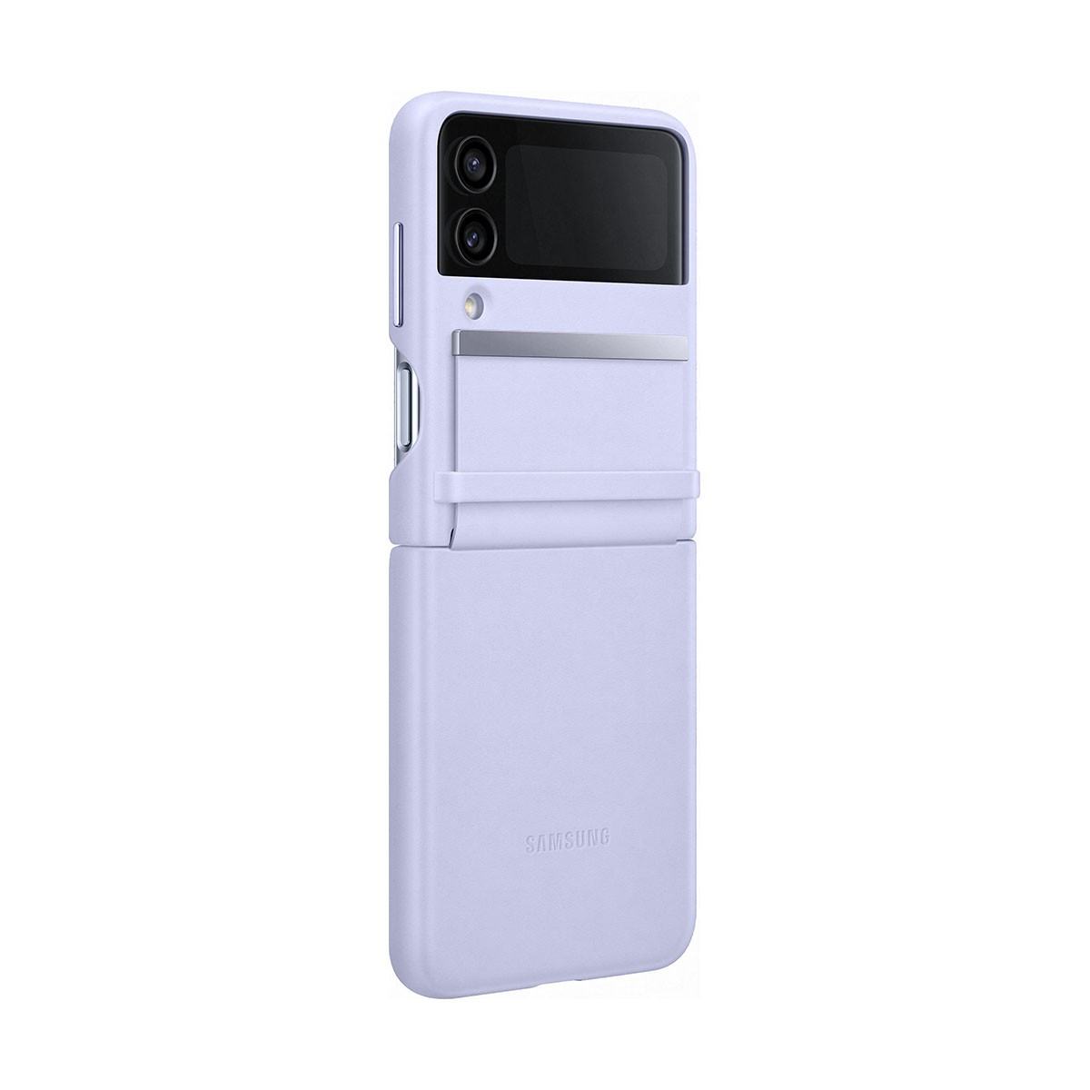 Leather Case for Galaxy Z Flip 4 Compatible with Wireless Charging