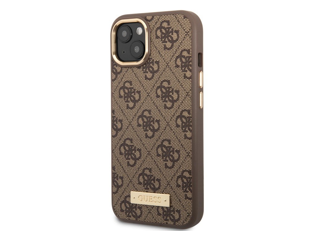 Guess Case for iPhone 13 PU 4G Metal Plate,