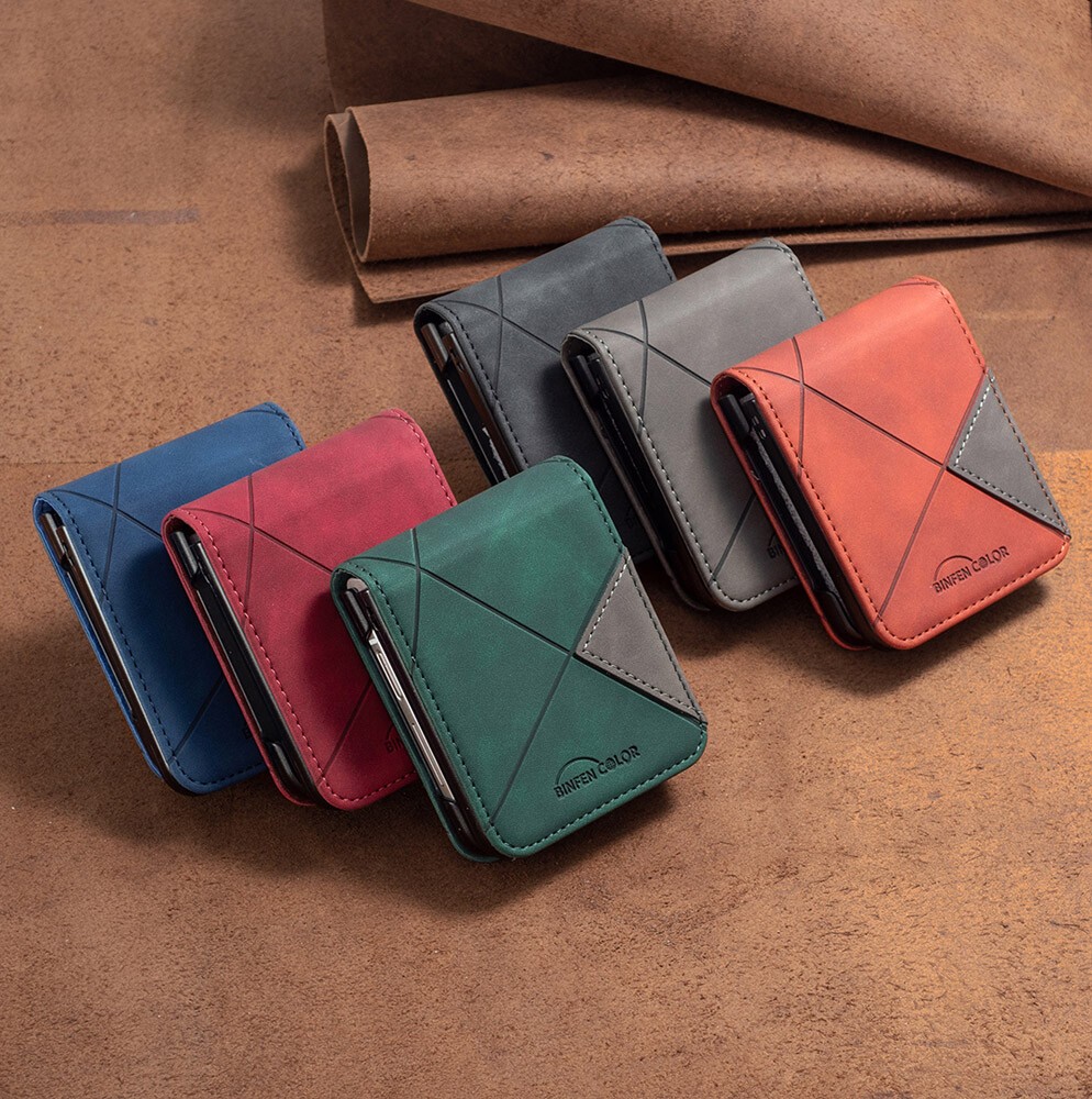 Phone Case Luxury Cover Shockproof Leather For Samsung Galaxy Z Flip 5 4 3 Flip