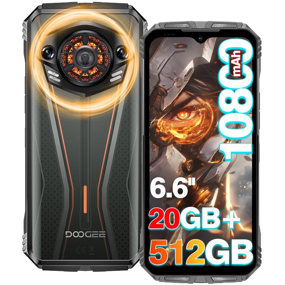 DOOGEE S Punk Pro Rugged Smartphone 20GB+512GB Android 14 Unlocked Cell Phone 4G