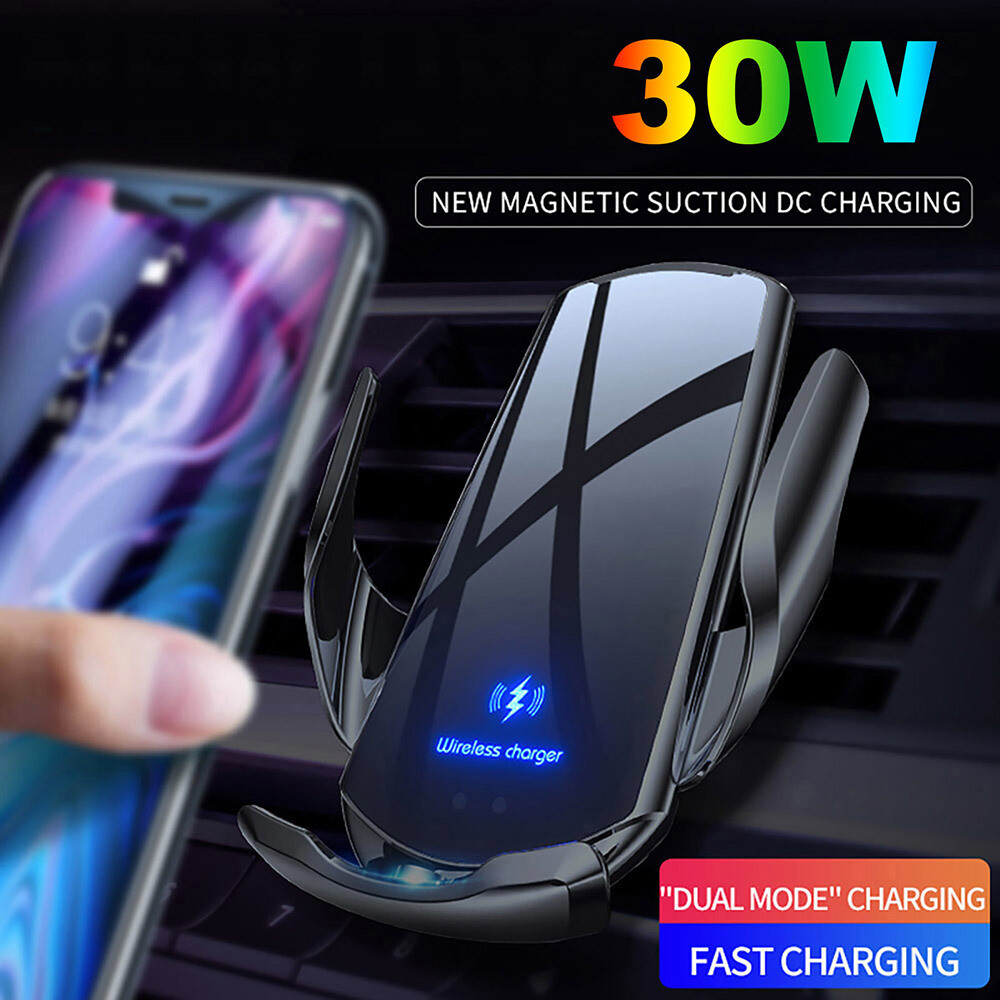 30W Car Wireless Charger Phone Holder For Apple Phone 16 Pro Max 15 Samsung S24+