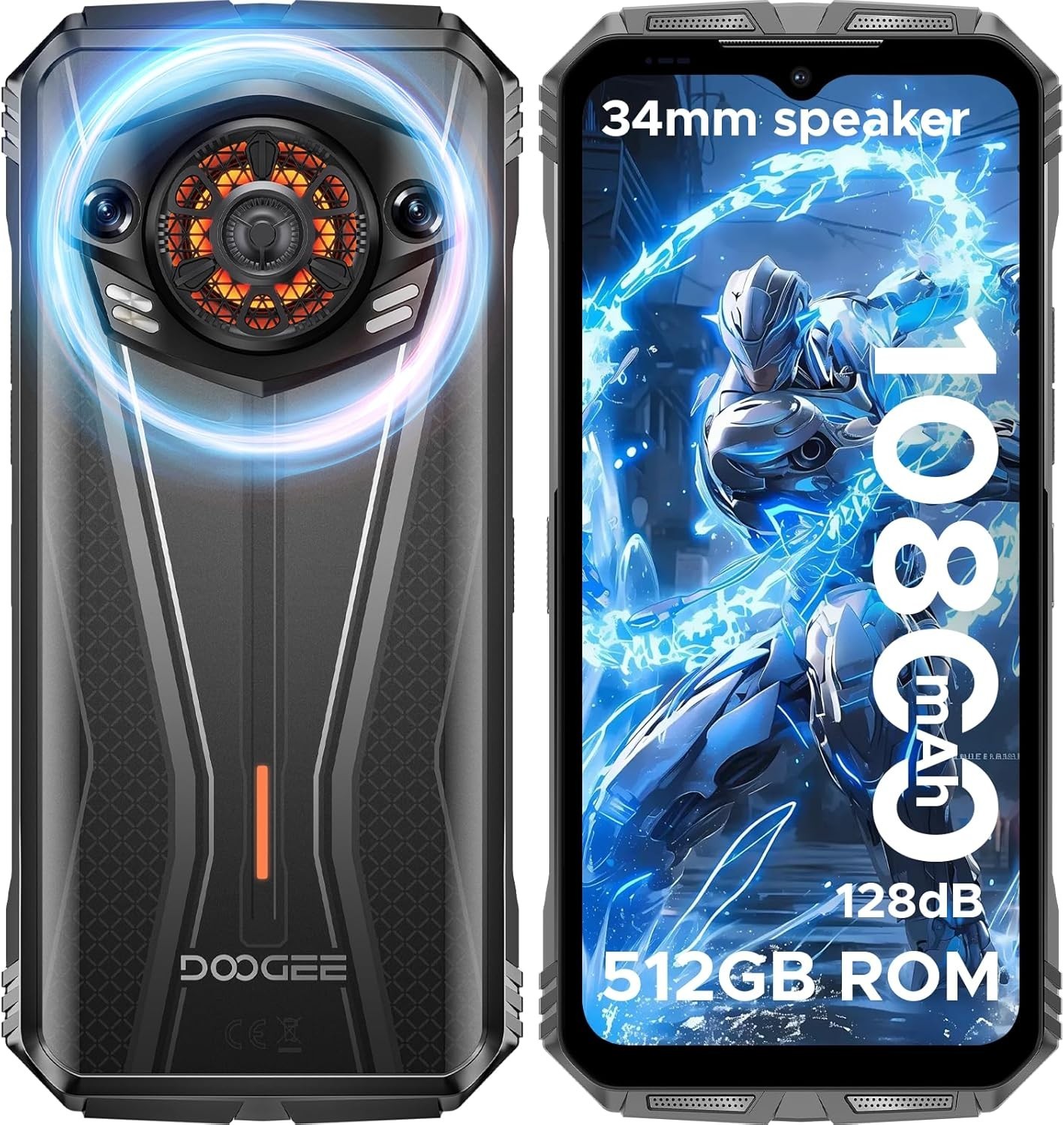 2025 DOOGEE S Punk Pro Rugged Smartphone 20+512GB 10800mAh 50MP 6.6” Cell Phone
