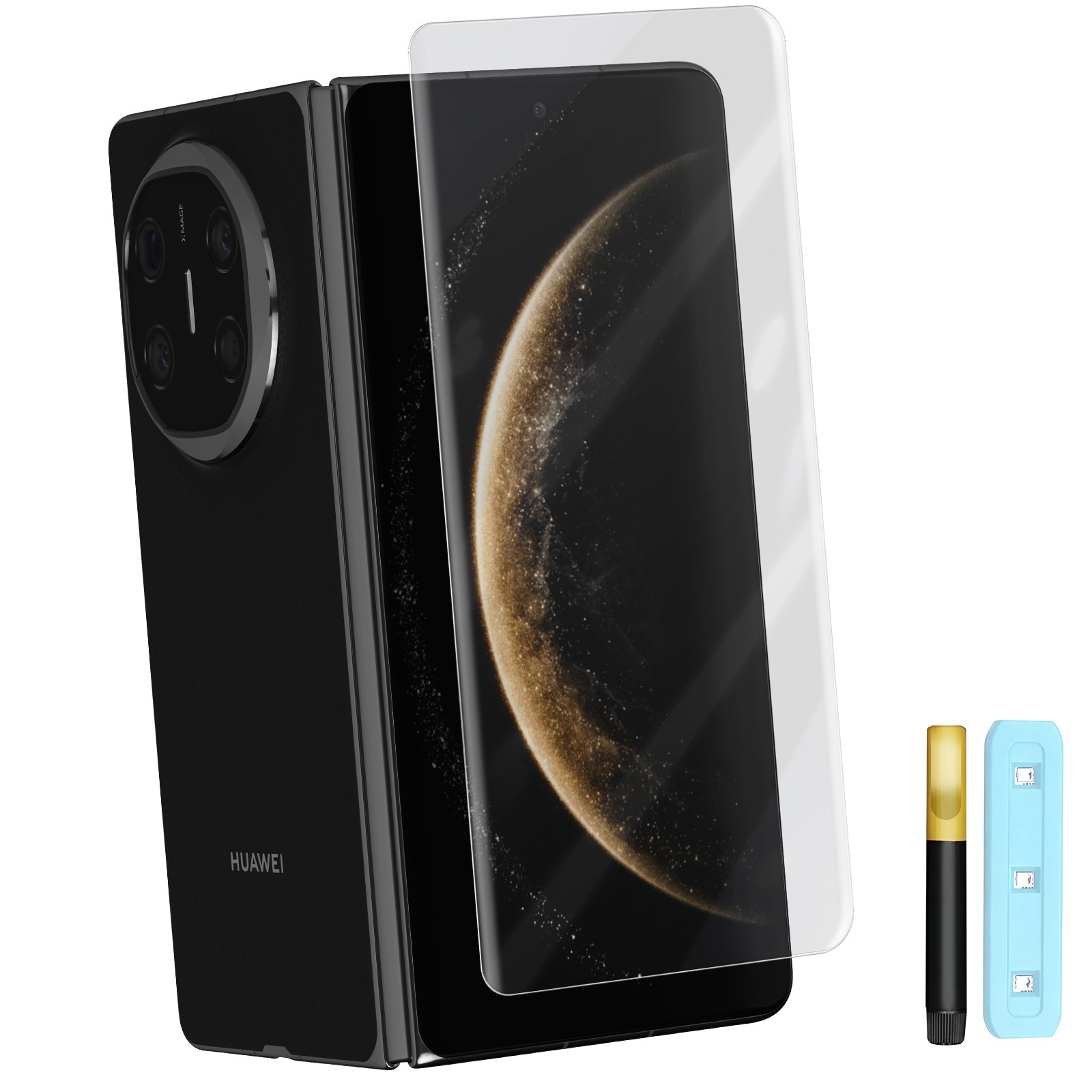 Avizar Front Screen Protector for Huawei Mate X6 Tempered Glass UV Fixation