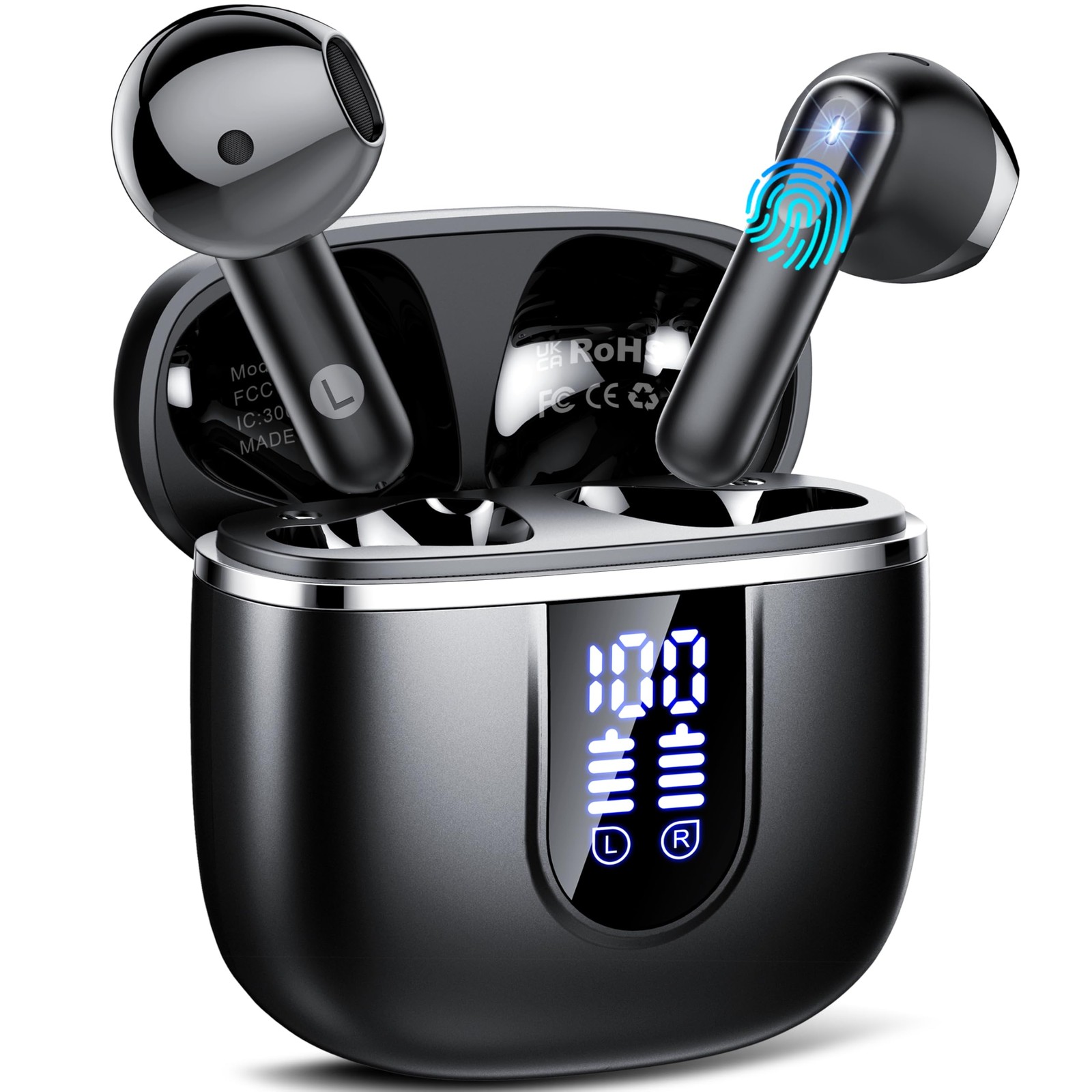 Wireless Earbuds, 2025 Bluetooth 5.4 Headphones in Ear Buds 3D Bass Stereo, 4…