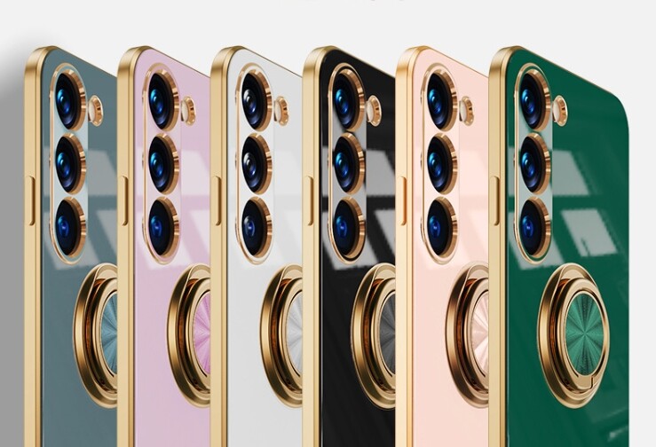 Buckle holder protective case electroplated ring For Samsung phone