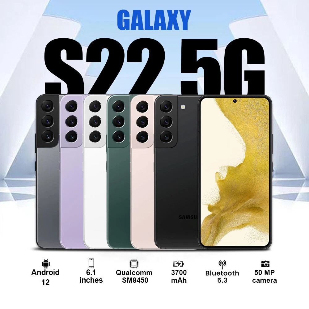 NEW UNLOCKED SAMSUNG GALAXY S22 5G SM-S901U ALL COLORS GSM+CDMA FREE SHIPPING