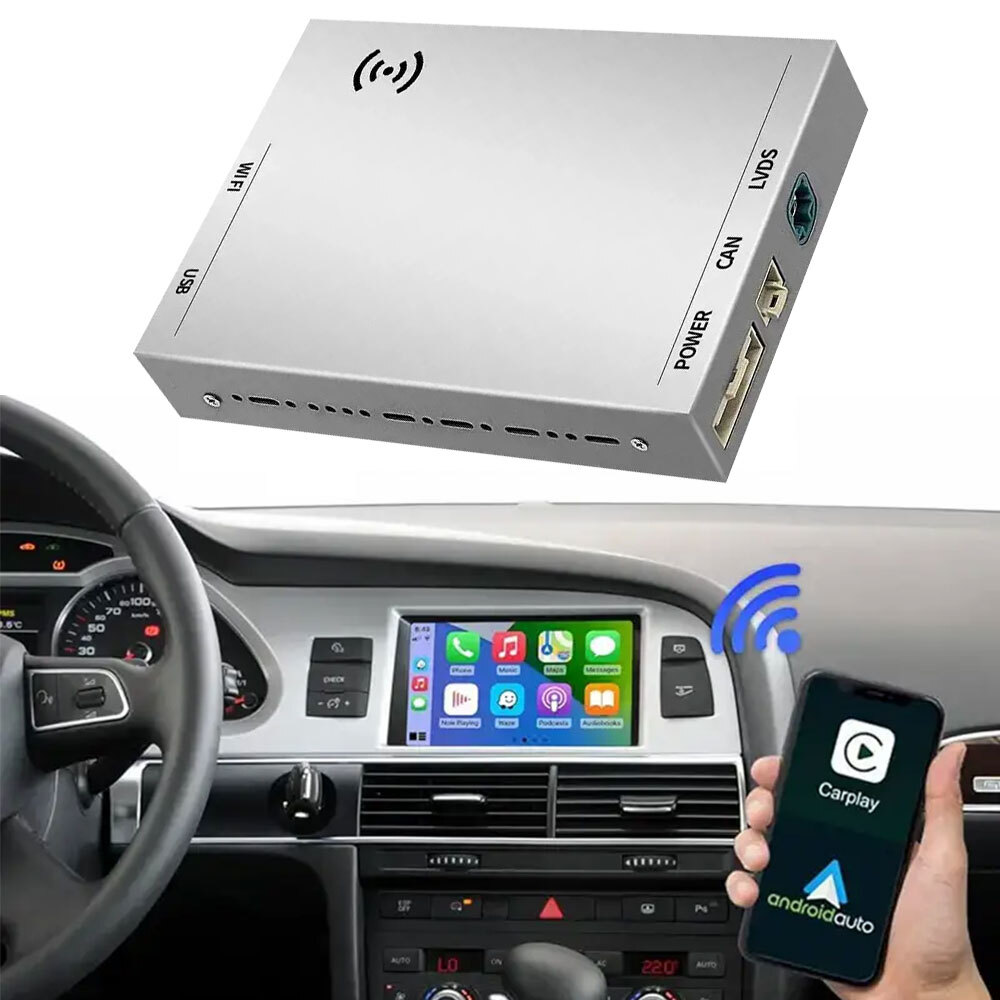 Wireless Carplay Android Auto Retrofit Kit For Audi A6 S6 2009-2011 Q7 2012-2015