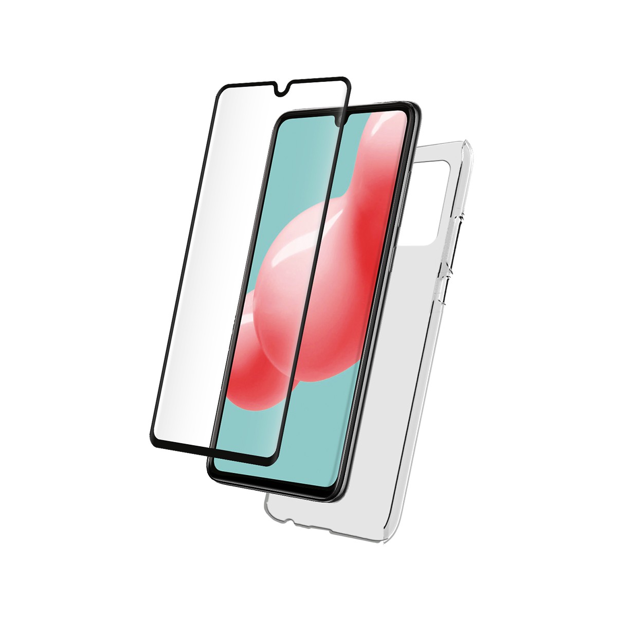 Protection Pack for Galaxy A42 5G Shockproof TPU Case and 9H Screen Glass