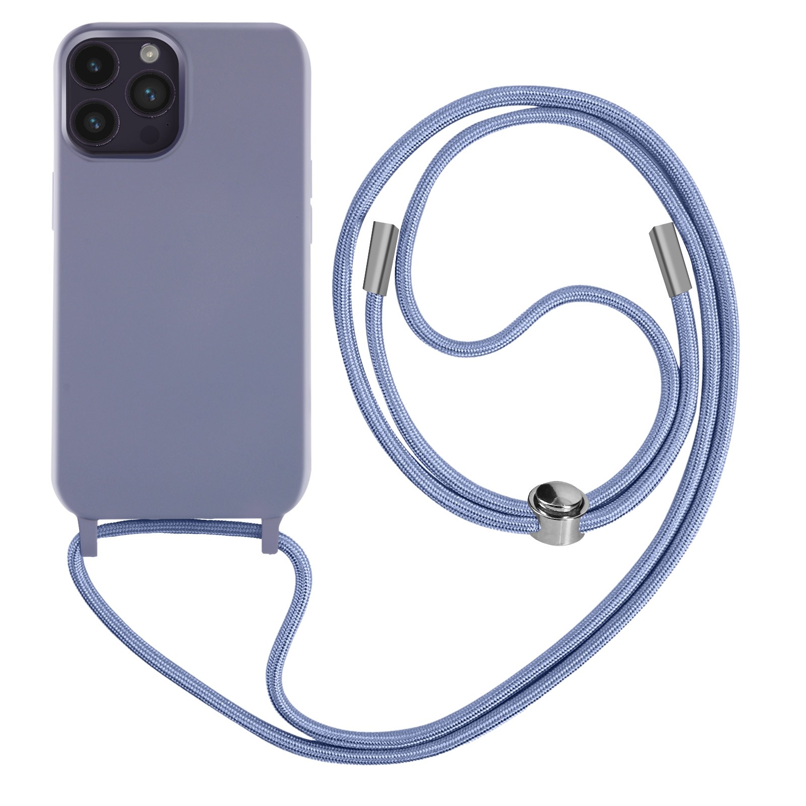 iPhone 14 Pro Max Semi-rigid Case with an 80cm Lanyard Purple