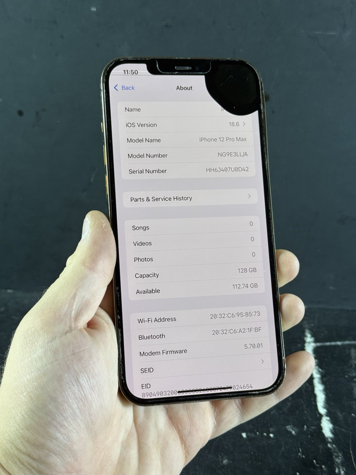 Apple iPhone 12 Pro Max 128GB Unlocked Gold A2342 READ