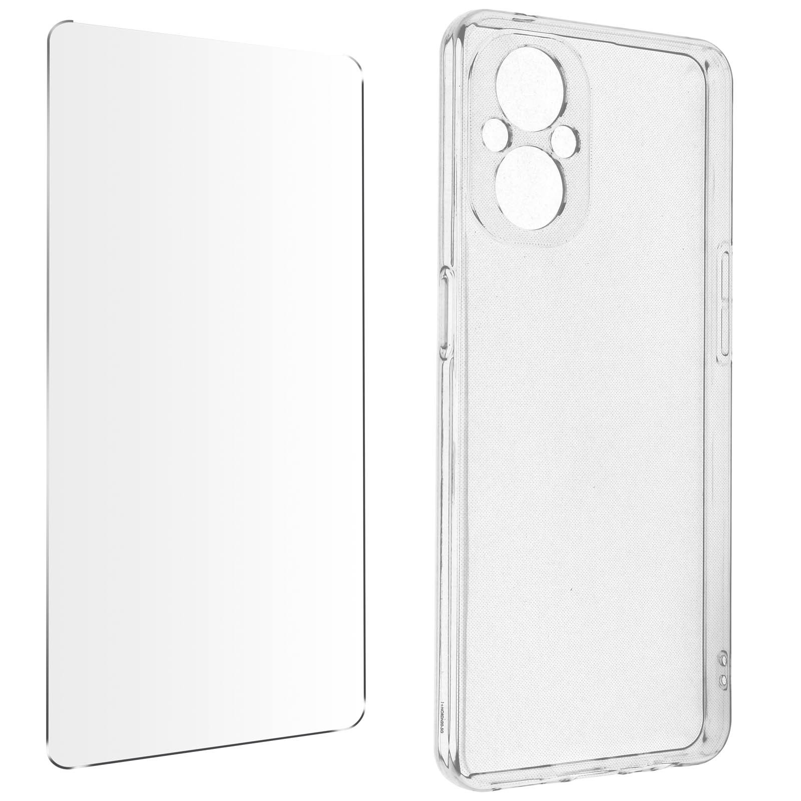 Oppo Reno 8 Lite 5G Flexible Silicone Gel Case Screen Protector 9H Transparent