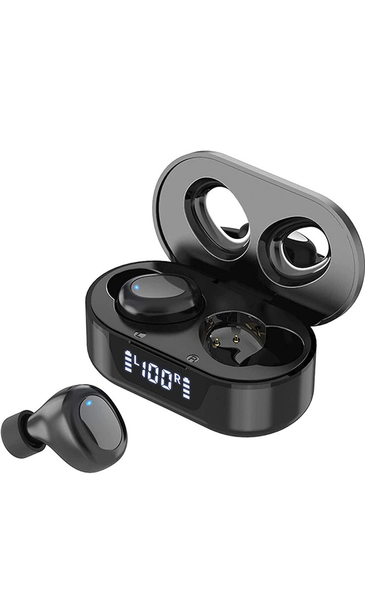 TWS Earbuds, BT 5.0 Headphones with Mini Charging Bin