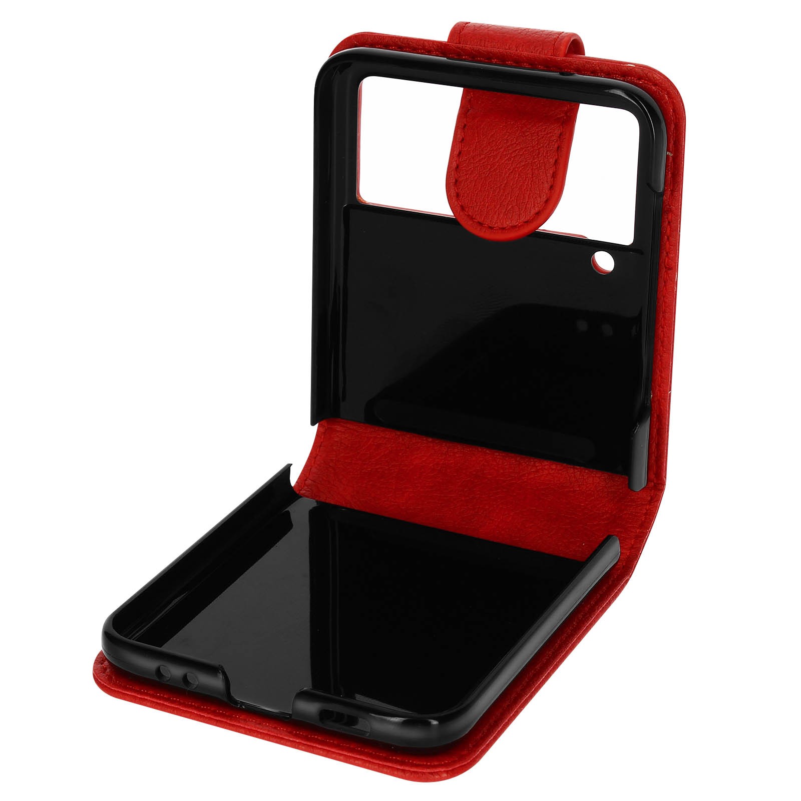 Folio Case for Galaxy Z Flip 4 with Magnetic Tab Red