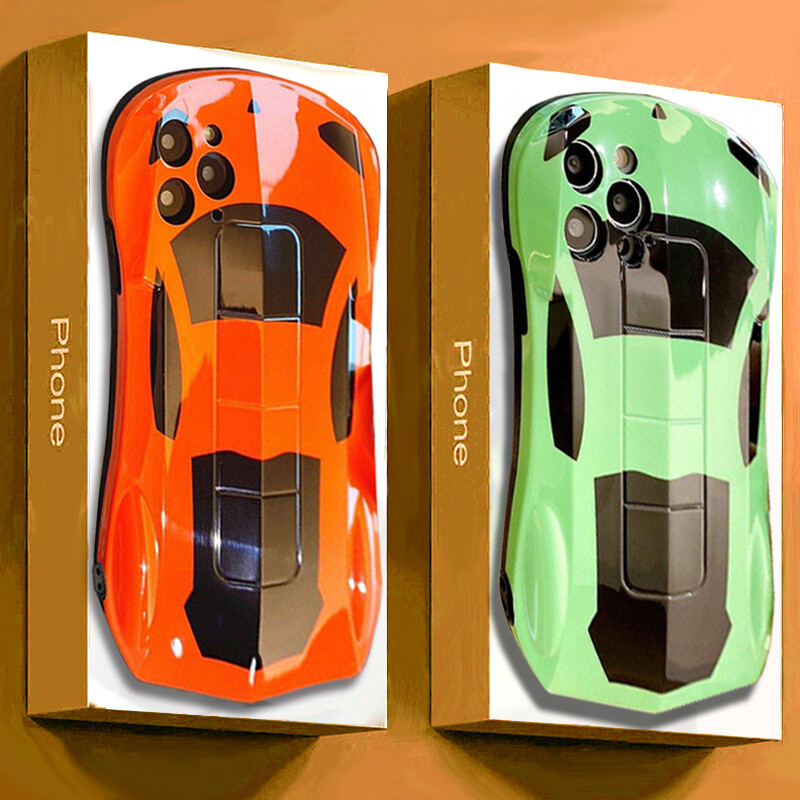 Case For iPhone 15 14 13 12 11 Pro Max 8 Shockproof Sports Car Silicone Cover