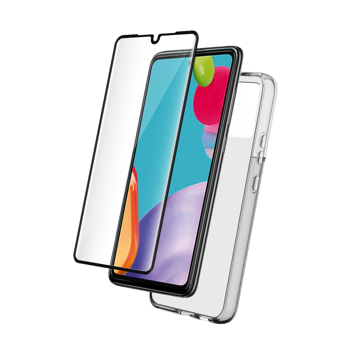 Protection Pack for Galaxy A53 5G Shockproof TPU Shell and 9H Screen Glass
