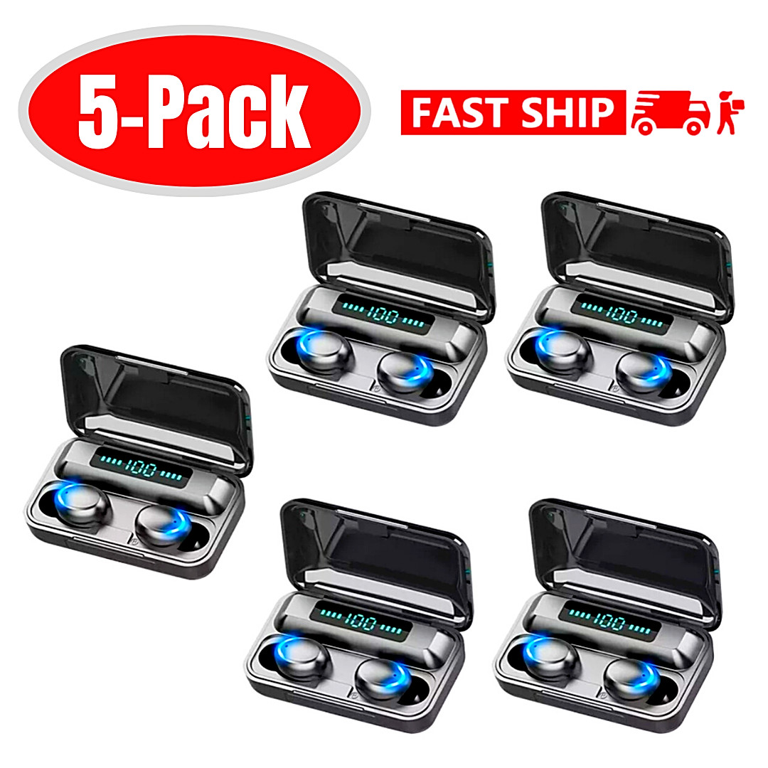 5 X Bluetooth Earbuds for Iphone Samsung Wireless Earphone Waterproof IPX7 USA