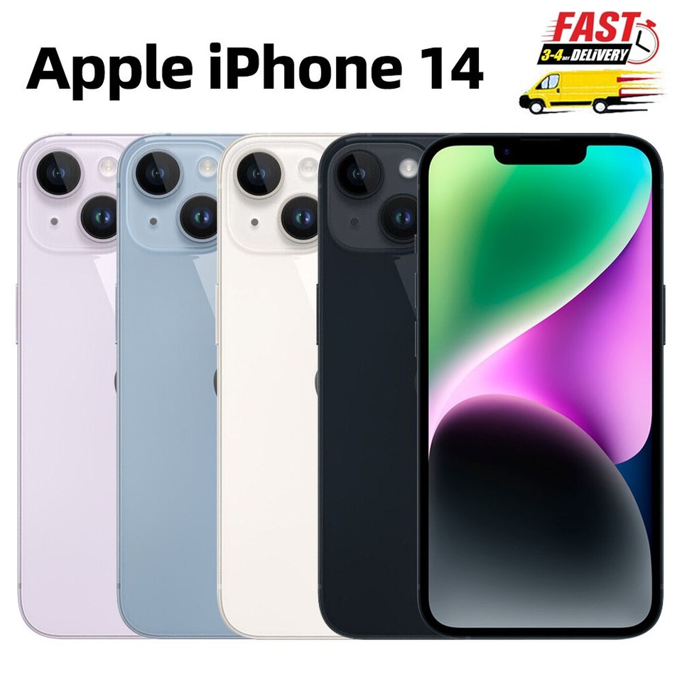 New Sealed Apple iPhone 14 5G (128GB/256GB) – Factory-Unlocked, 2-Year Warranty