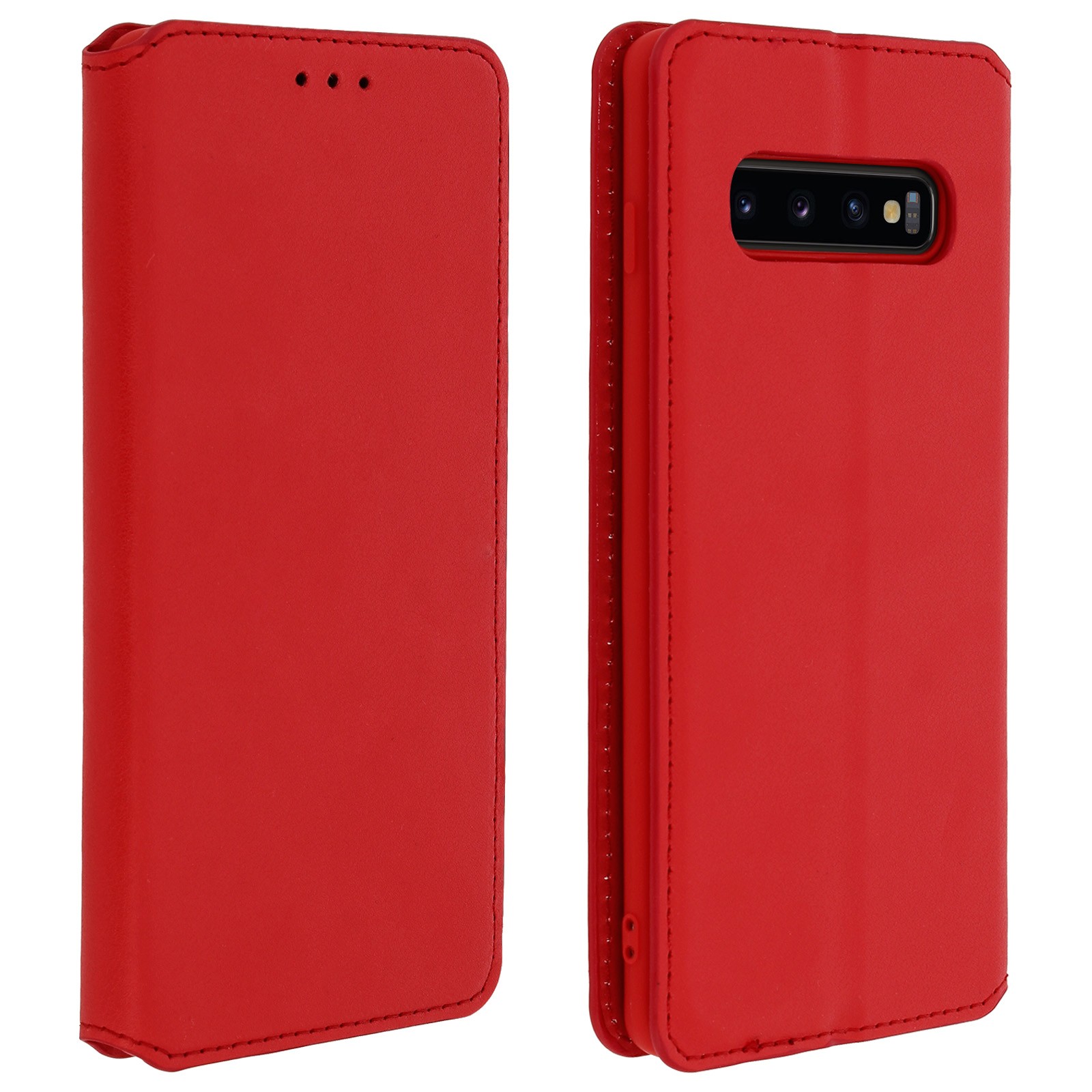 Slim Case Classic Edition stand case with card slot for Galaxy S10 – Red