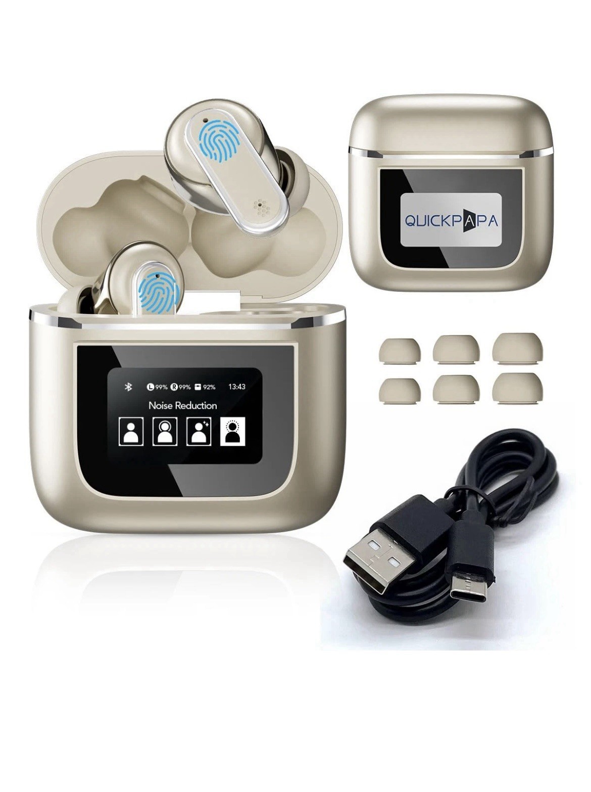 Earbuds  Touch Screen TWS ,  iPhone And Android TWS, Wireless and Type-C