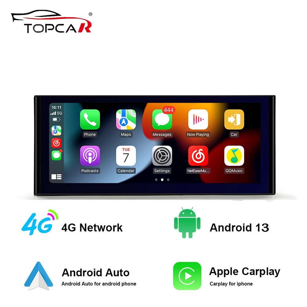 12.3″ Carplay Radio for Audi A8 D4 Android 13 Multimedia Navigation Android Auto
