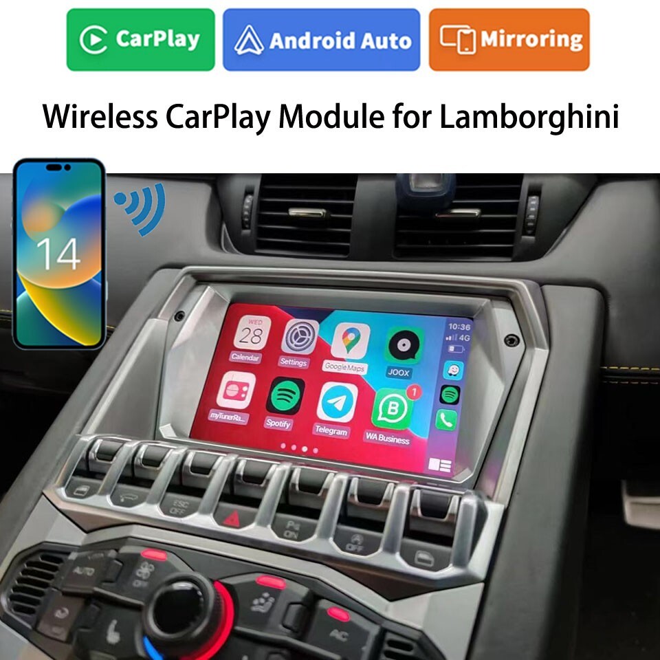 Apple CarPlay Box For ​Lamborghini Huracan Android Auto Mirror Car Play Retrofit