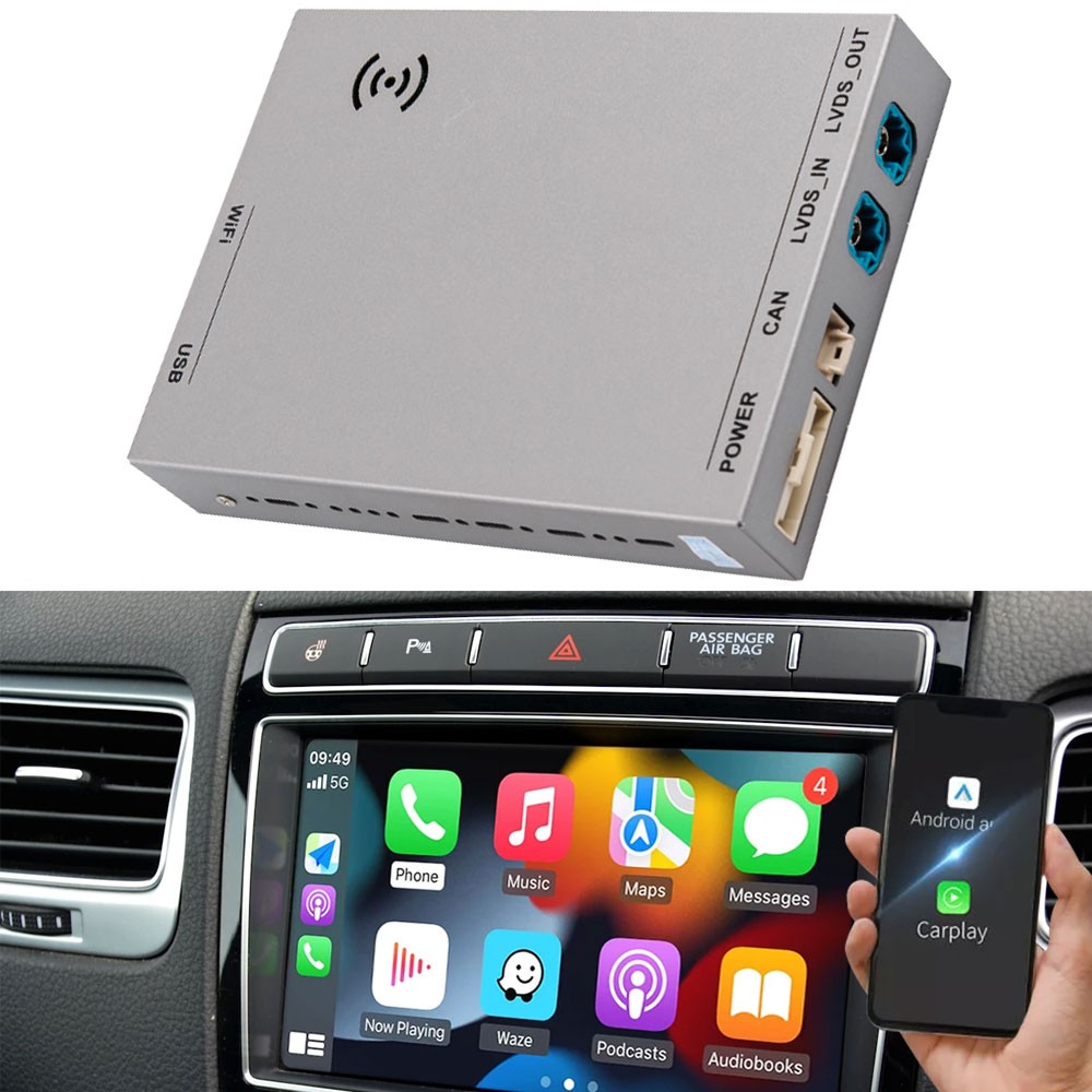 Wireless Carplay Android Auto Retrofit for VW Touareg 2010-2017 with 8″ Screen