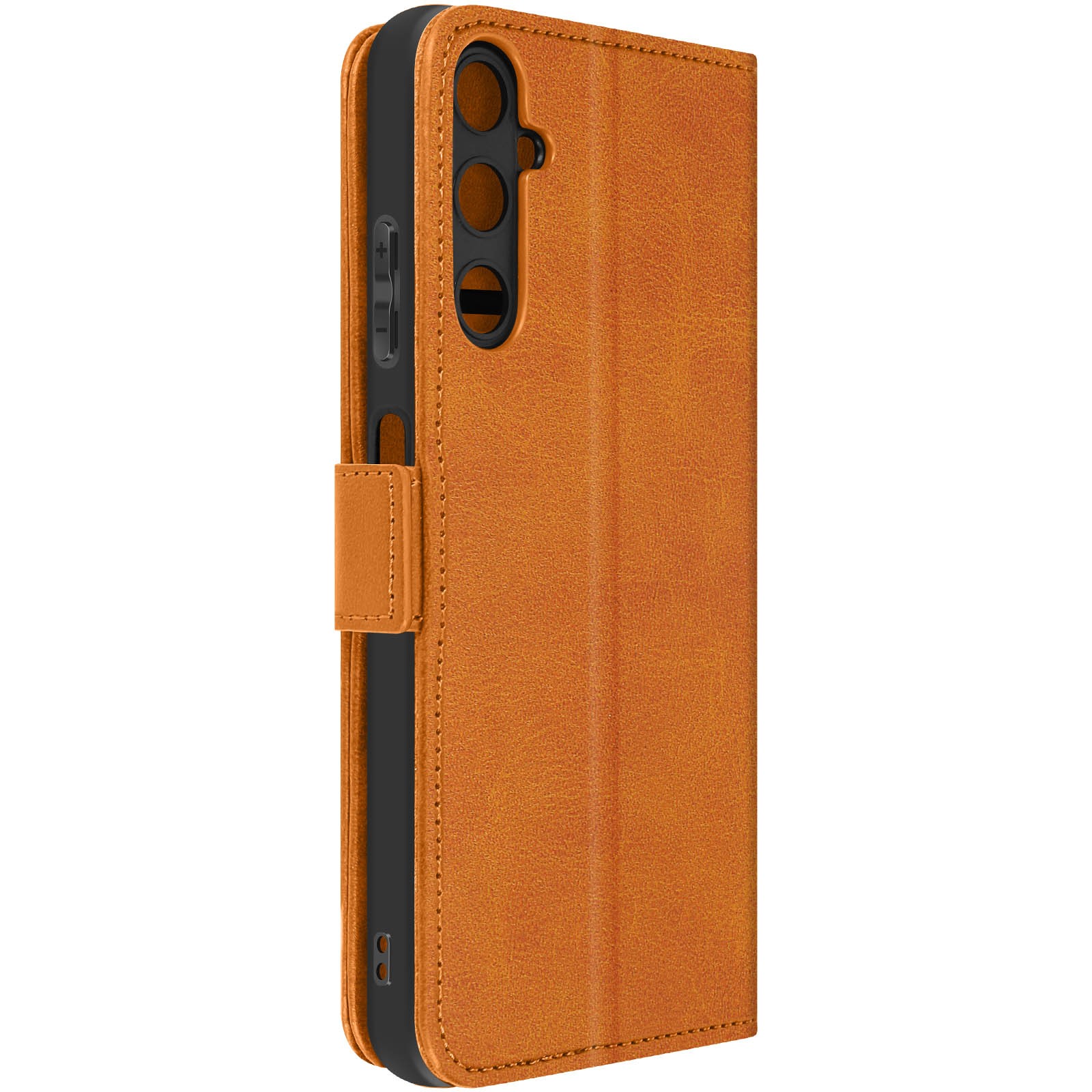 Case for Galaxy A05s, Card Holder, Video Stand, Vintage, Camel