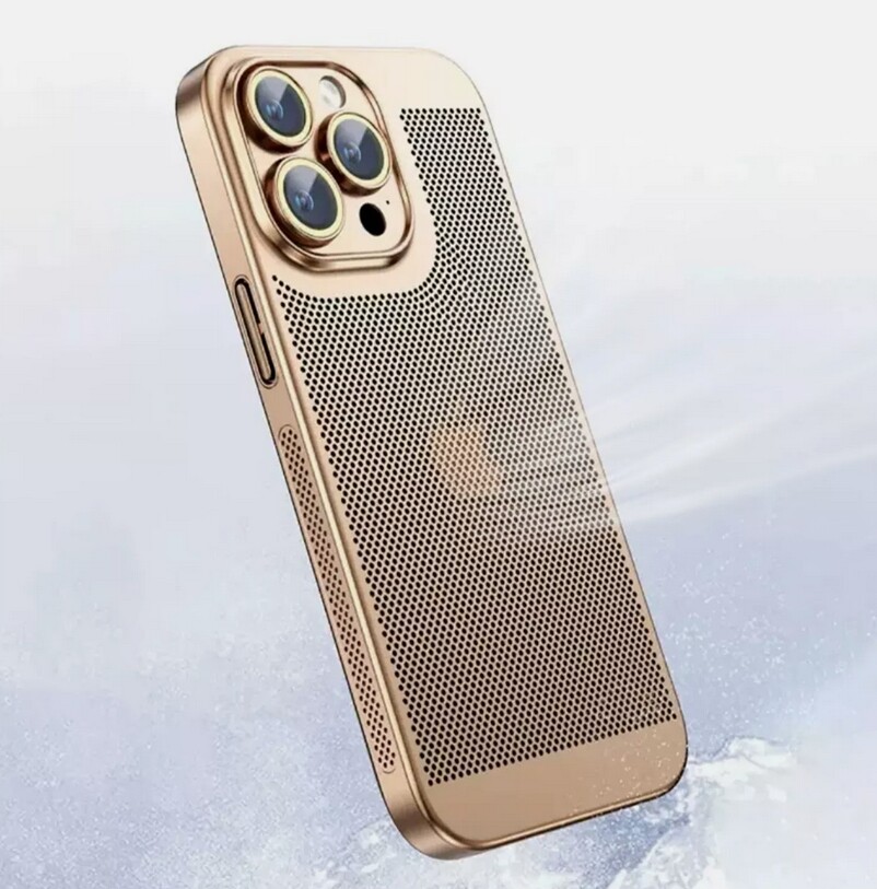 Electroplated phone case breathable For iPhone 16 15 14 13 Pro heat dissipation