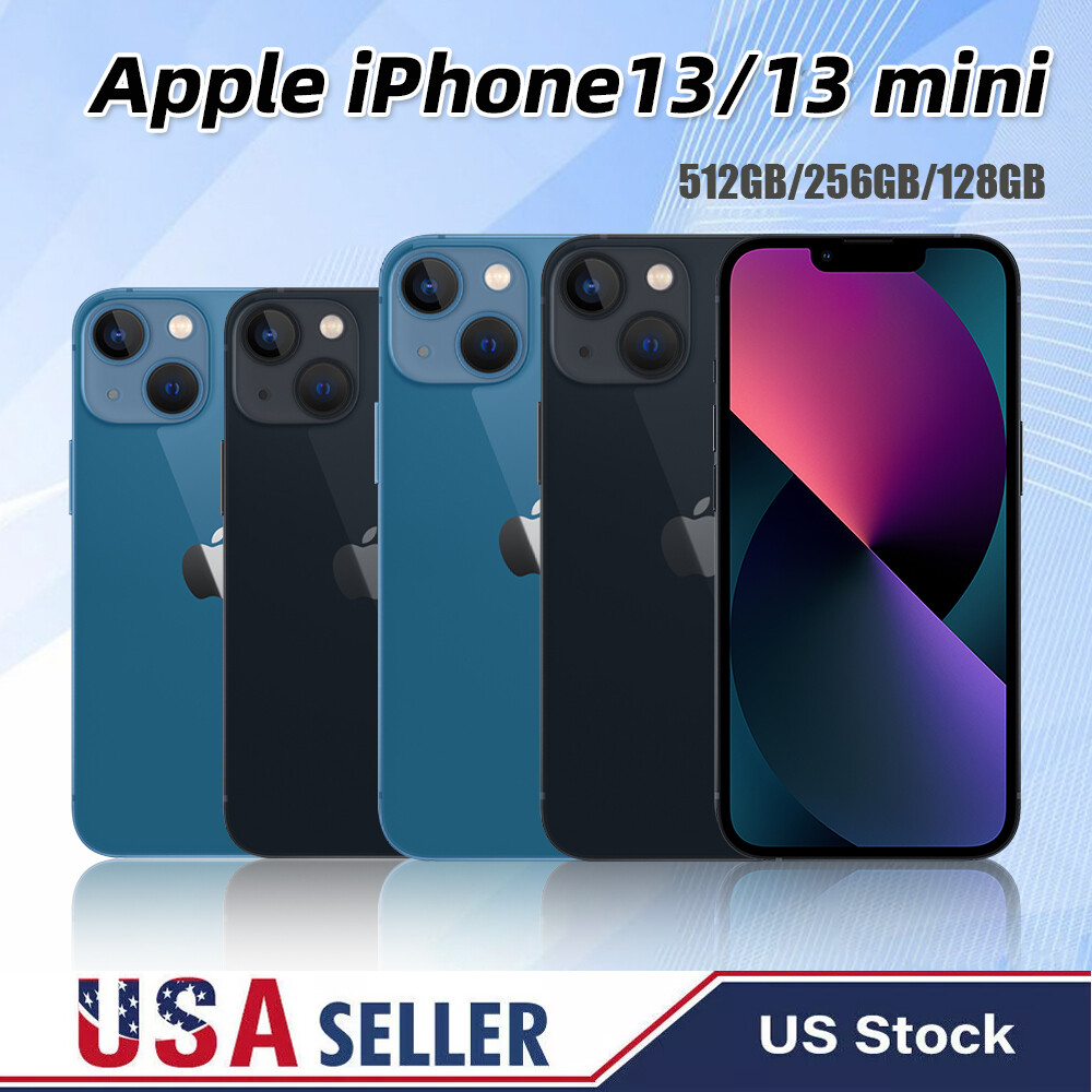 New Apple iPhone 13/13 Mini 5G 128/256GB A2481 A2482 Factory Unlocked All Colors