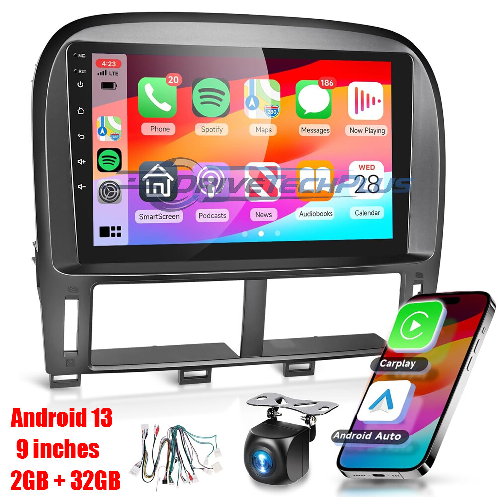 Android 13 Car Stereo  Carplay Radio GPS BT Navi For Lexus LS430 2001-2006