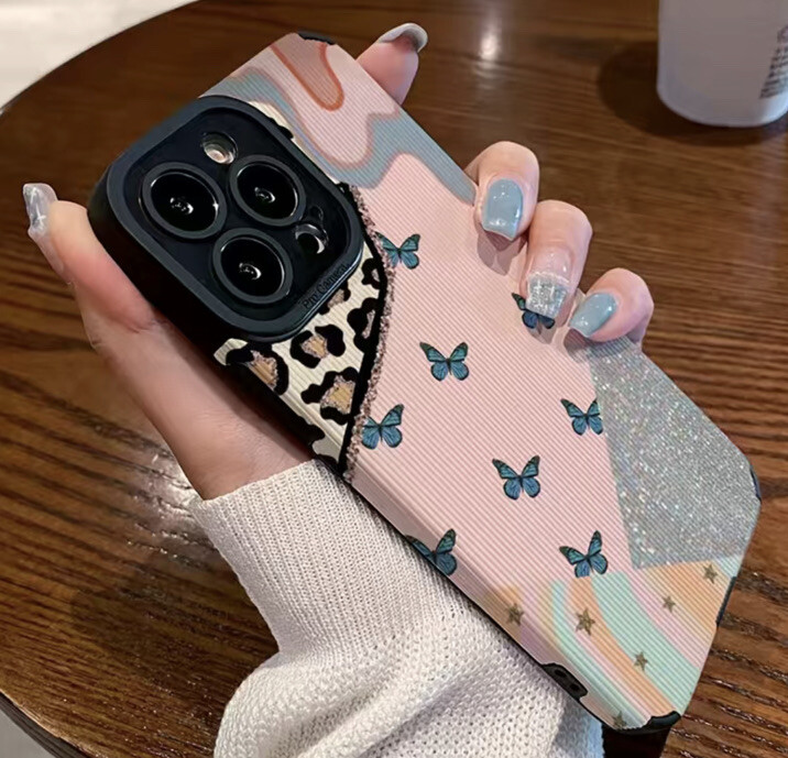 Stylish pink bow iPhone case cover 12 protector silicone Apple cell cartoon new