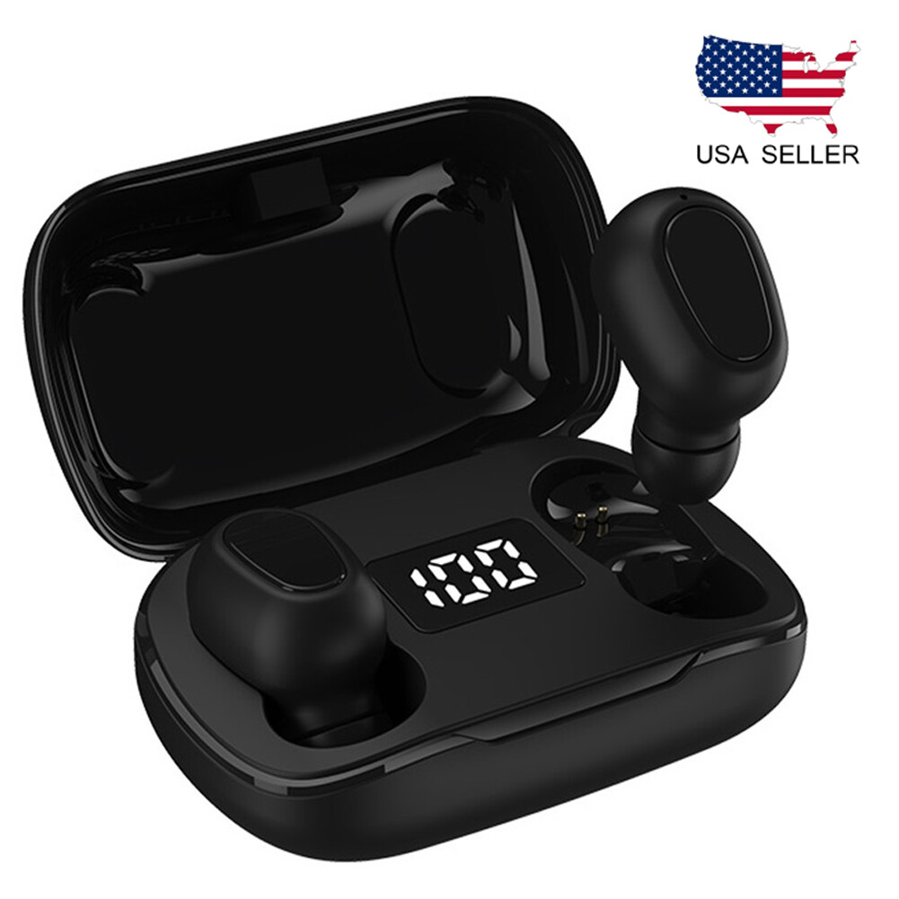 Bluetooth 5.0 Headset Wireless Earphone Earbud In-Ear Headphone w/ Charging Case