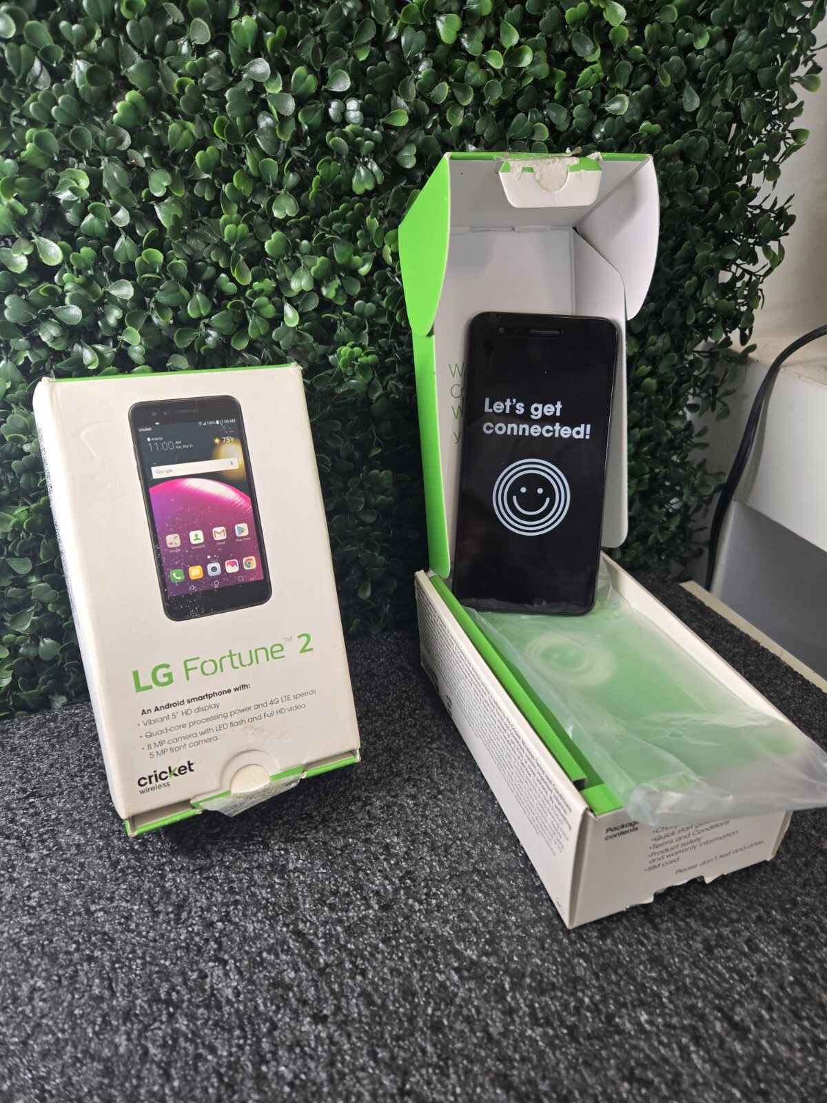 LG Fortune 2 16GB Titan Black – Cricket Wireless Locked – 4G LTE Smartphone –