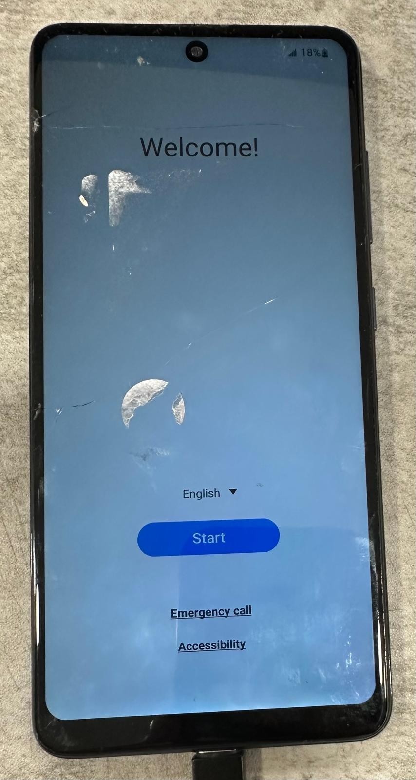 Samsung Galaxy A51 128GB – Prism Crush Black – Used – Broken screen – LCD Dot