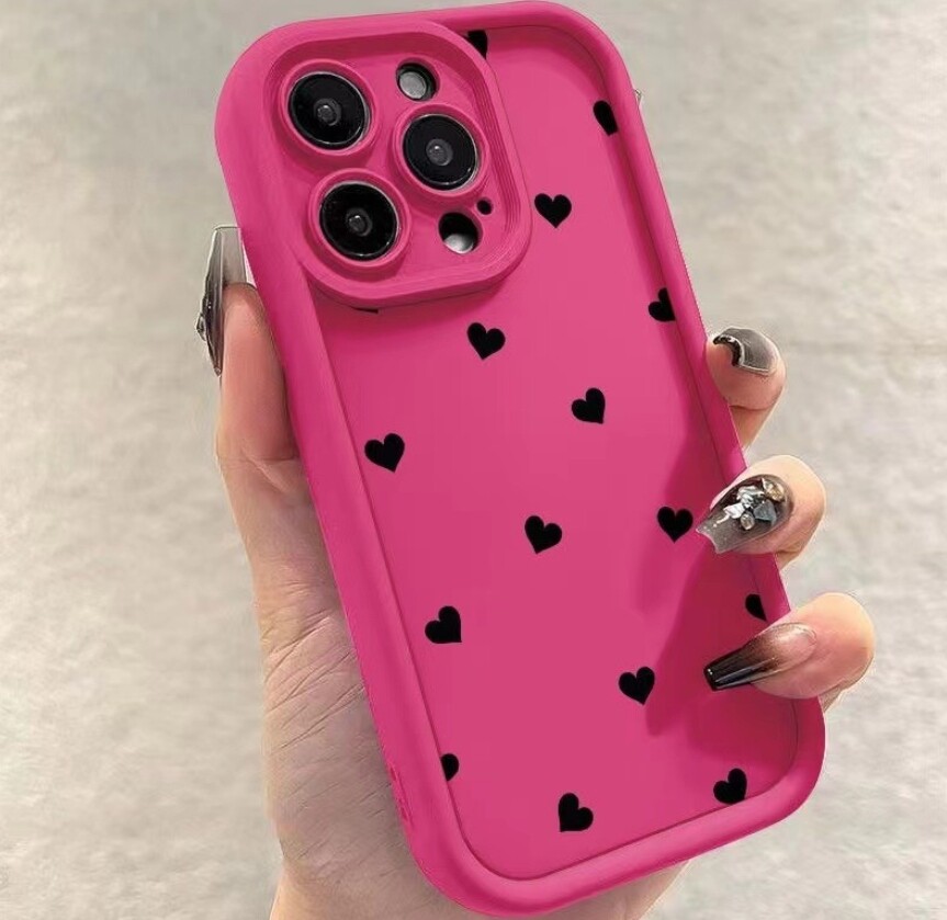 Phone Case Ladder Art Anti Drop silicone For iPhone 16 15 14 13 Pro Love Simple