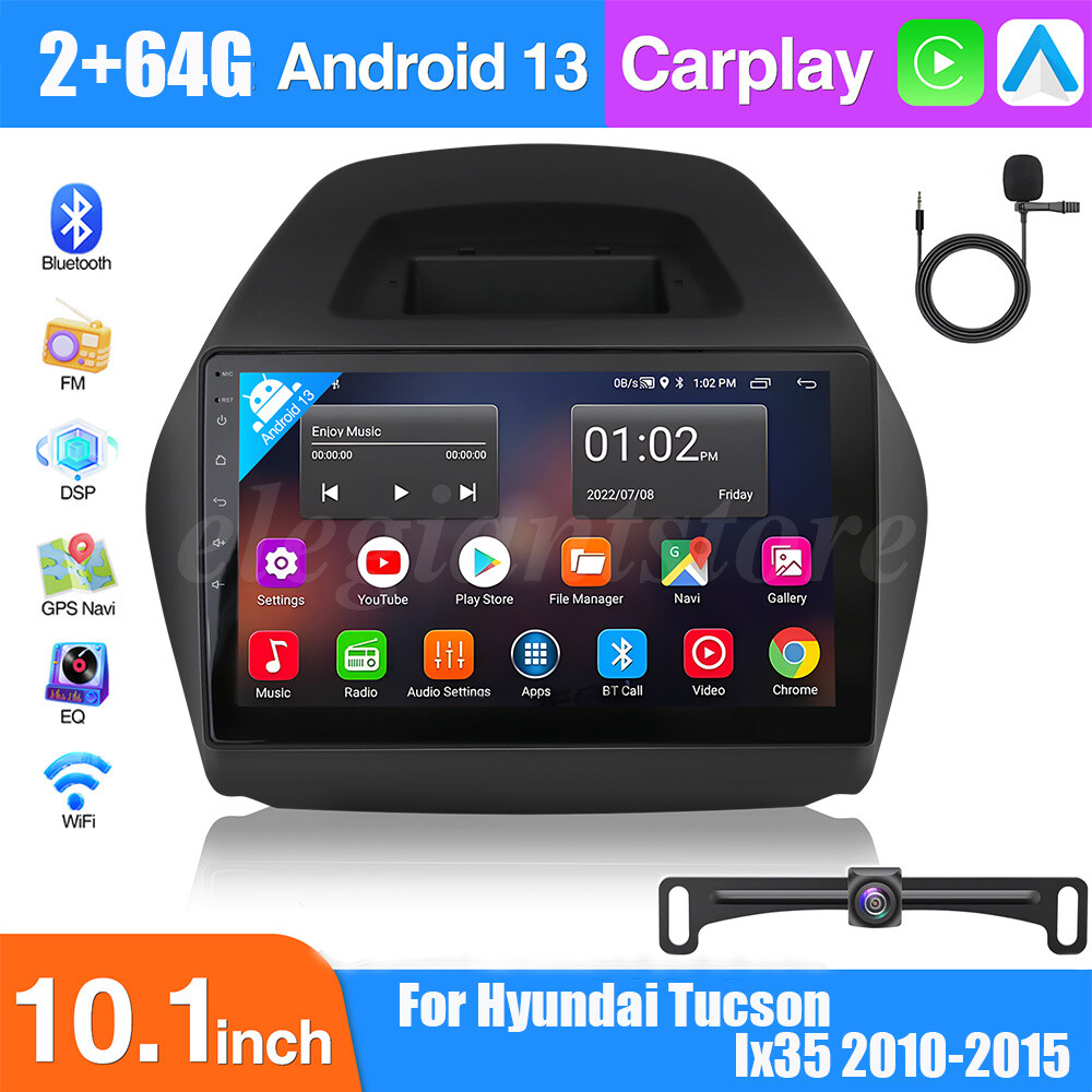 64G For 2010-2015 Hyundai Tucson 2 ix35 Android 13 Car Stereo Radio GPS Carplay