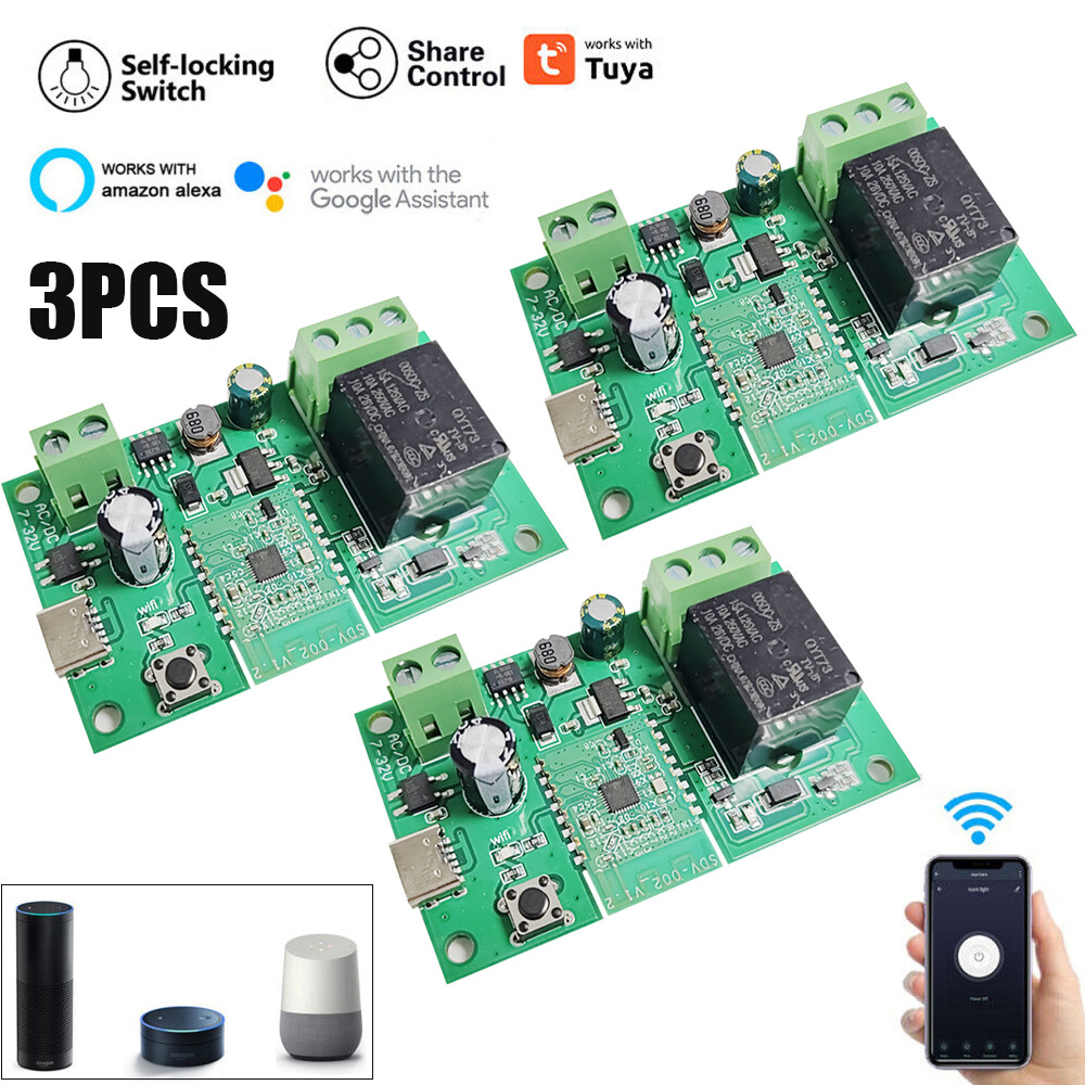3 Bluetooth WIFI Wireless Smart Home Relay Module APP Control Switch for eWelink