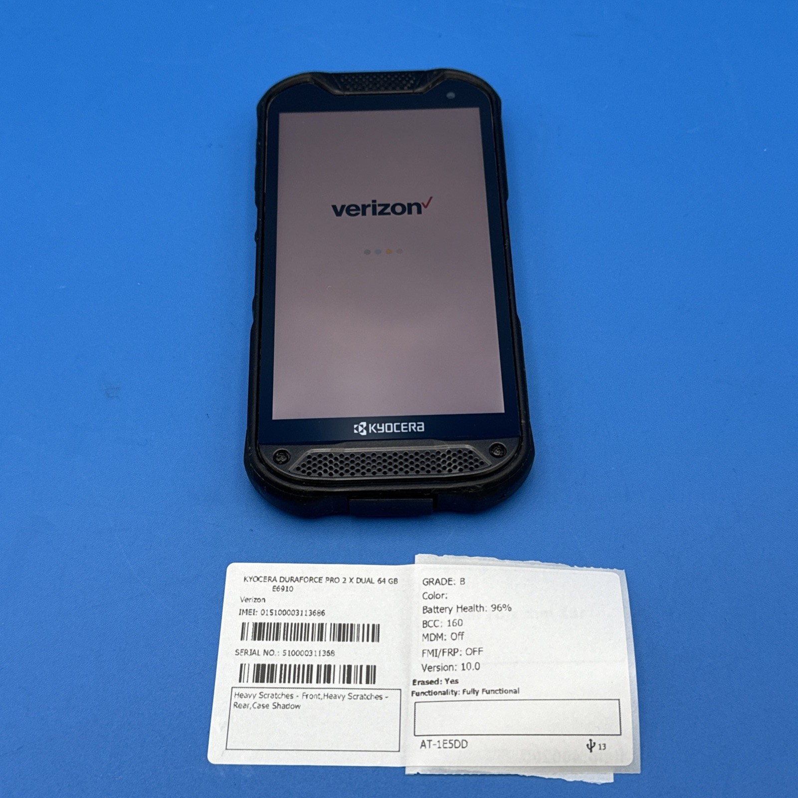 Kyocera DuraForce Pro 2 X Dual – 64GB Verizon Cell Phone – Black – Model E6910