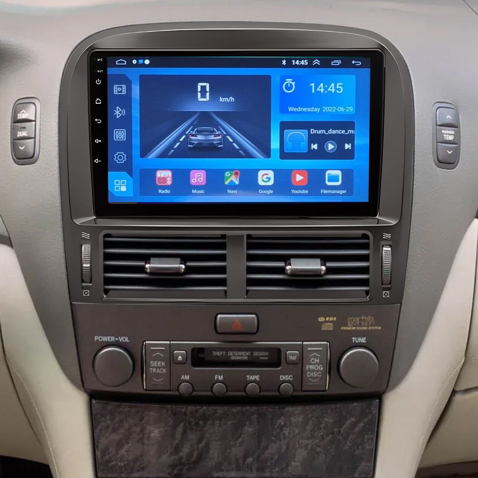 Android 13 Car Stereo Radio GPS NAVI For Lexus LS430 2001-2006  Fit for Carplay