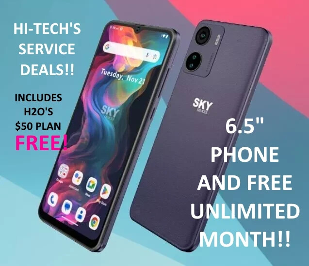 NEW SKY SMART PHONE ✅  WITH 1ST MONTH !!✅ UNLIMITED TALK / TEXT 💥 READY TO USE