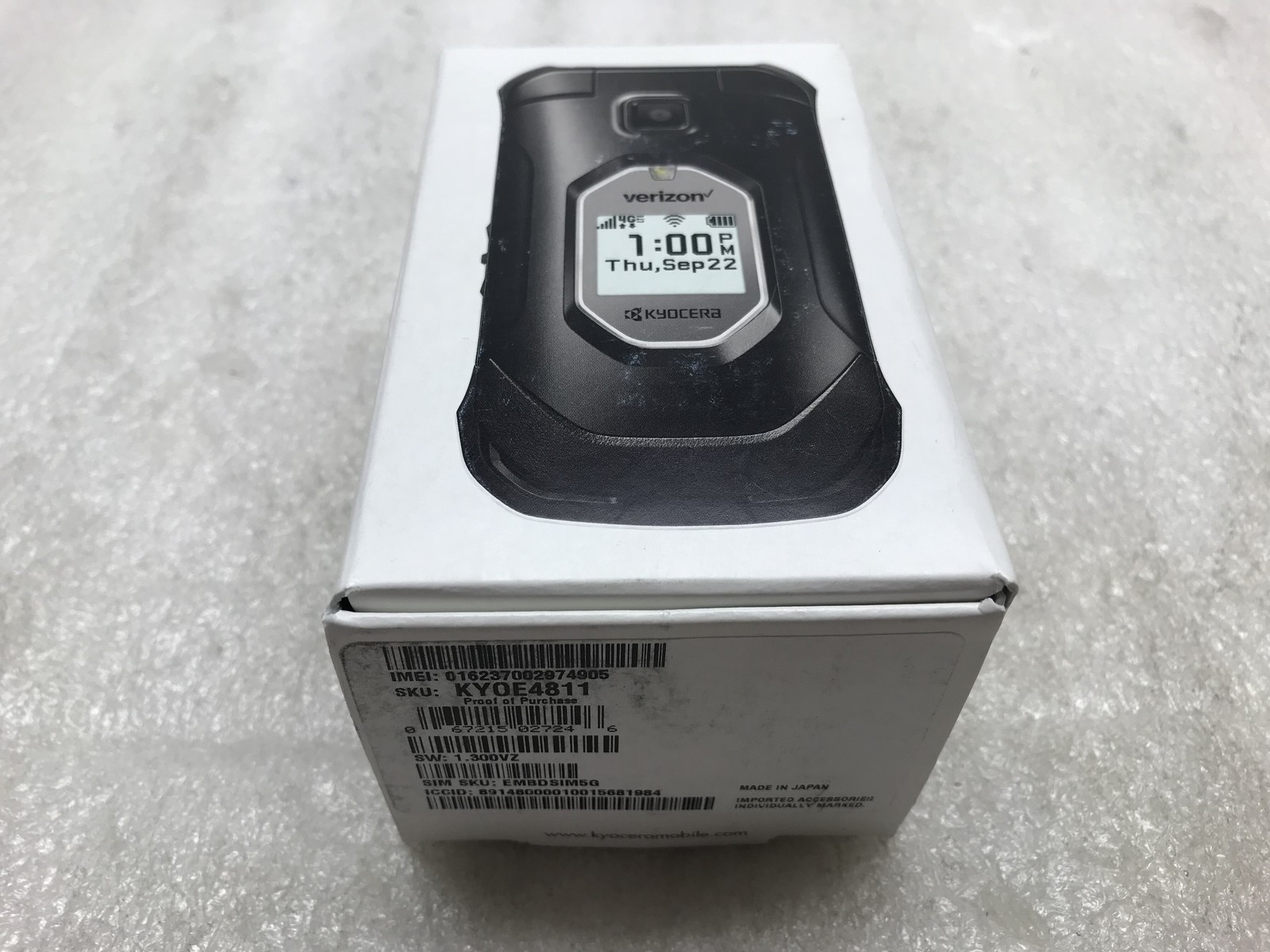 New OEM Sealed Kyocera DuraXV Extreme+ PLUS E4811 Rugged 4G LTE Flip Phone