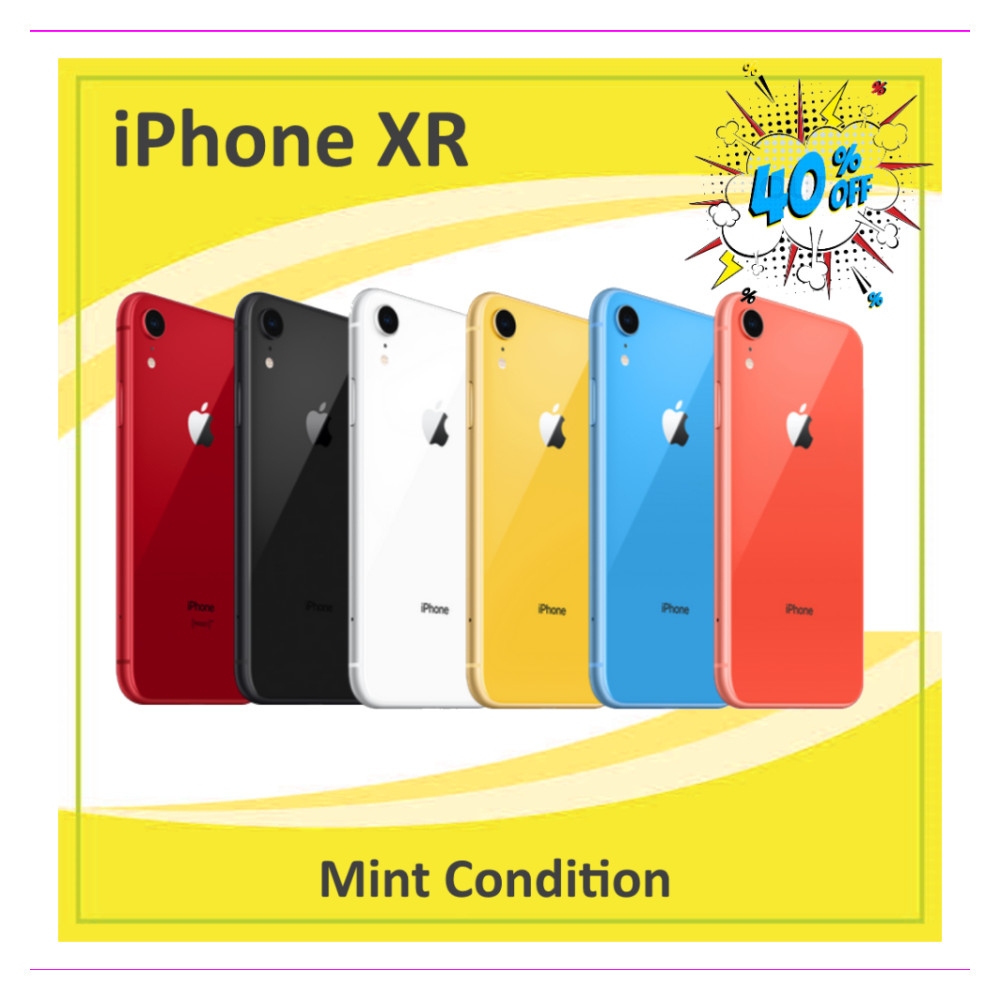 Apple iPhone XR 64GB – Black, Coral, Red – Verizon/AT&T – Mint Condition!