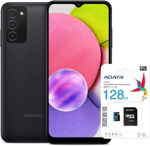 NEW Samsung Galaxy A03S 32GB World Unlocked 6.5″  Black + Free MicroSD card