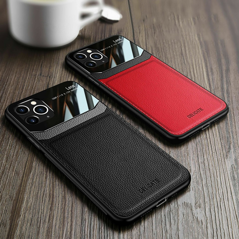 For iPhone 13 Pro Max 11 12 Mini XS XR 8 7 6 Plus Shockproof Luxury Leather Case
