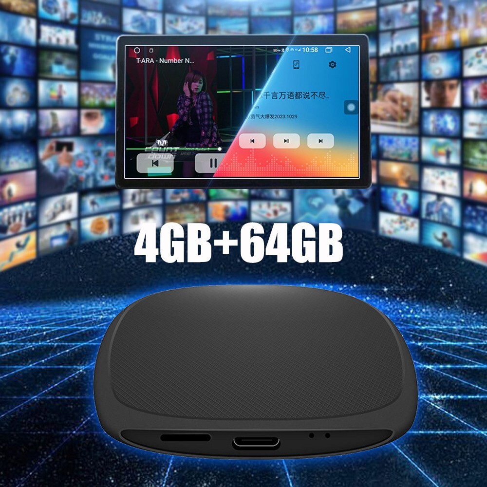 4GB+64GB CarPlay AI TV Box Wireless Android Auto CarPlay Adapter Box-Android 13
