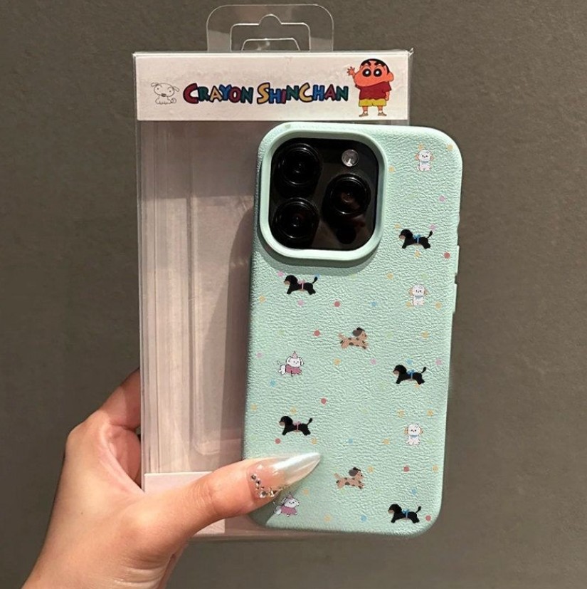 Cute Phone Case For iPhone 16 15 14 Pro Love Wave Point Dog New Frosting Cover