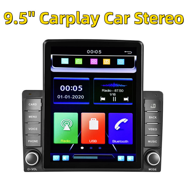 Double Din Touch Screen Car Stereo Radio Bluetooth Player FM Carplay Mirror Link