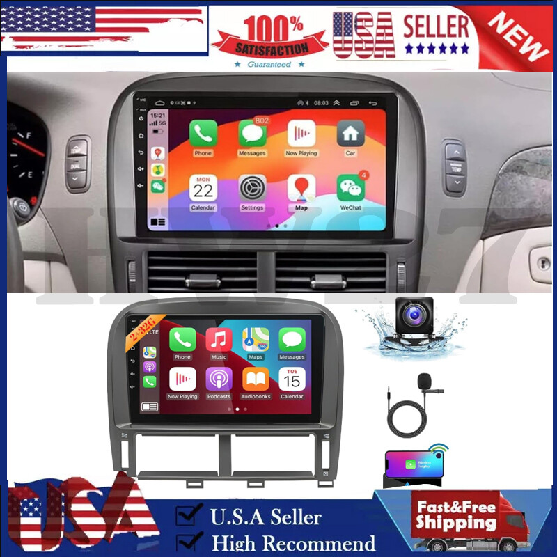 For 2001-06 Lexus LS430 Android 13 Wireless Carplay GPS Navi Car Stereo Radio US